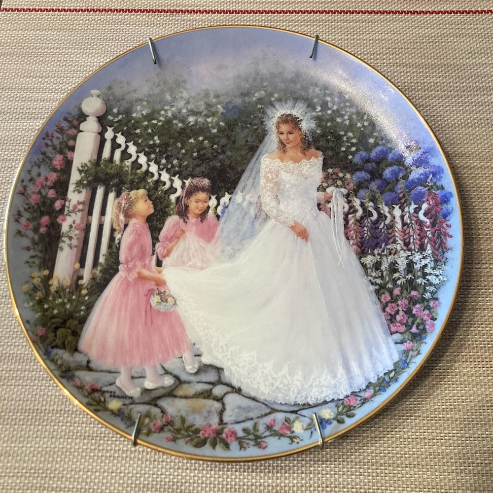 Bride and Her Helpers Collector Plate w/hanging wire, from Dorothy Francis.